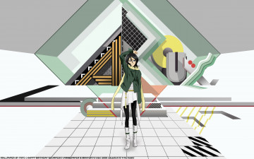 Картинка аниме bleach блич арт девушка ярко узоры рукия кучики