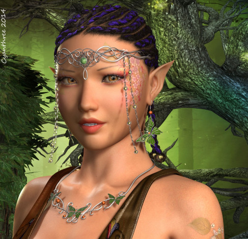 Обои картинки фото 3д графика, эльфы , elves, эльфийка, взгляд