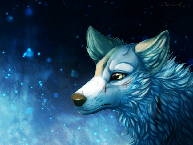 Обои картинки фото рисованные, животные,  собаки, животное, арт