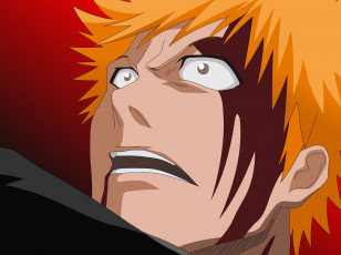 Картинка аниме bleach фон взгляд парень kurosaki ichigo