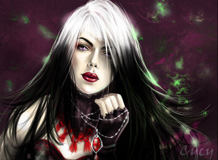 Картинка фэнтези девушки взгляд laufey сиреневые глаза девушка арт блондинка