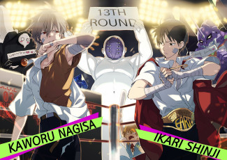 Картинка аниме evangelion ангел ринг икари аска парень angel eva01 aska kaworu ikari shinji