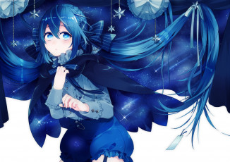 Картинка аниме unknown +другое hazuki mizuho синие волосы арт девушка