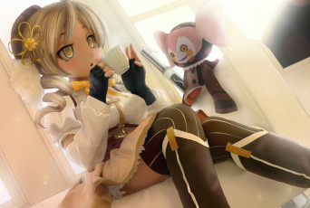 Картинка аниме mahou+shoujo+madoka+magika charlotte арт novcel девушка чашка tomoe mami игрушка mahou shoujo madoka magica