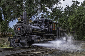 Картинка техника паровозы рельсы дорога железная паровоз