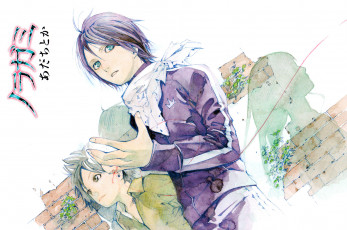 Картинка разное арты платок бездомный бог красная нить парень noragami iki hiyori yukine yato тень art демон toka adachi