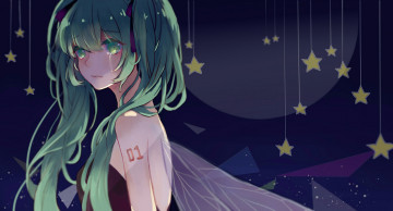 Картинка аниме vocaloid hatsune miku взгляд девушка арт ffan