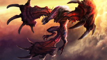 Картинка аниме pokemon покемон арт полёт небо когти