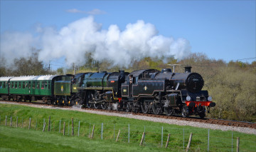 Картинка техника паровозы дорога железная рельсы паровоз