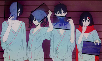 Картинка аниме kagerou+project konoha арт kokonose haruka kisaragi shintaro ene kagerou project enomoto takane девушки парни yodare 3yami8 tateyama ayano