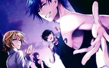 Картинка аниме vocaloid kioteru hiyama ночь len kagamine kaito kamui gakupo