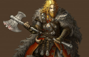 Картинка фэнтези люди оружие воин