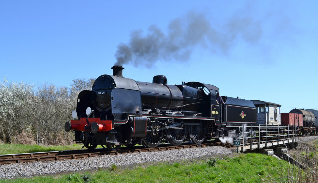 Обои картинки фото техника, паровозы, паровоз, железная, дорога, рельсы