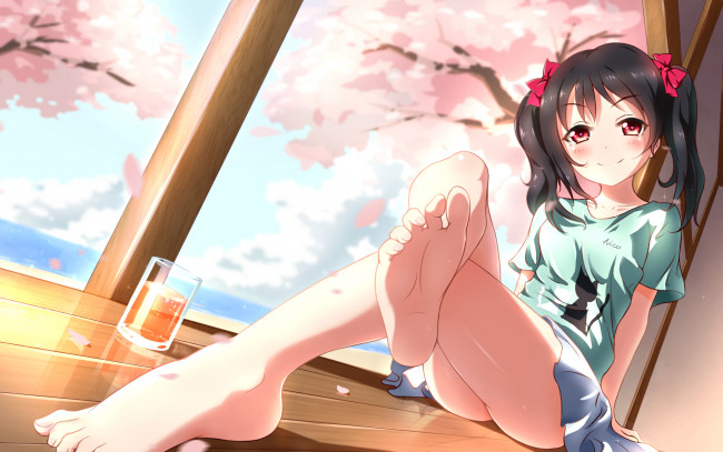 Обои картинки фото аниме, love live,  school idol project, love, live, school, idol, project, xiao, ren, девушка, арт, yazawa, nico