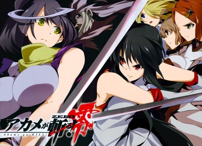Обои картинки фото аниме, akame ga kill, kei, toru, меч, девушки, tagme, akame, zero, character, ga, kill