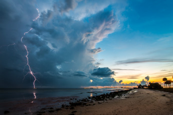 Картинка природа молния +гроза шторм