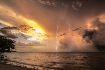 Картинка природа молния +гроза шторм