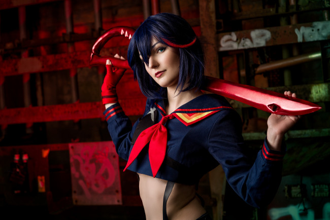 Обои картинки фото разное, cosplay , косплей, наряд, девушка, оружие