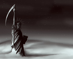 Картинка фэнтези нежить книга коса существо