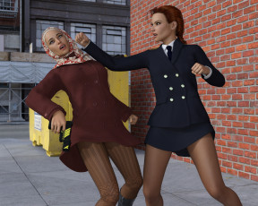 Картинка she+wolf 3д+графика фантазия+ fantasy девушки взгляд фон