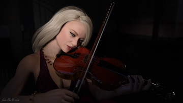 Картинка 3д+графика портрет+ portraits девушка взгляд фон