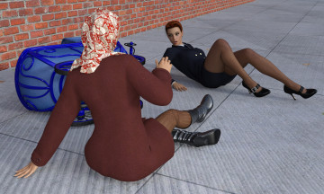 обоя she wolf, 3д графика, фантазия , fantasy, девушки, взгляд, фон