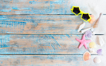 Картинка разное ракушки +кораллы +декоративные+и+spa-камни фон marine звезда песок sand доски beach seashells wood summer starfish пляж