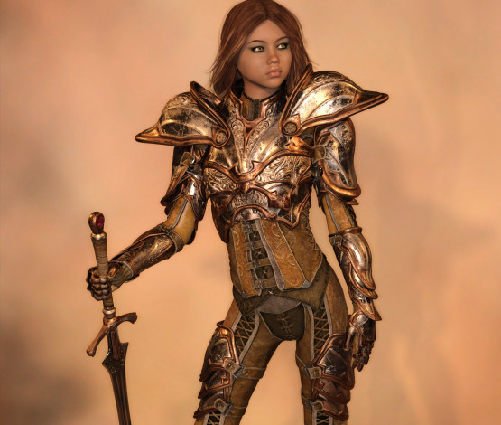 Обои картинки фото 3д графика, фантазия , fantasy, фон, взгляд, девушка