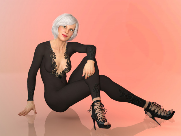 Обои картинки фото 3д графика, люди , people, фон, взгляд, девушка