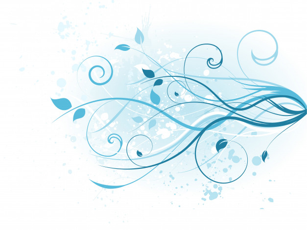 Обои картинки фото векторная графика, природа , nature, design, blue, floral, background