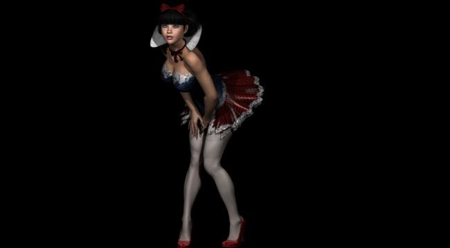 Обои картинки фото 3д графика, люди , people, девушка, взгляд, фон