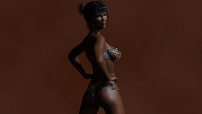 Обои картинки фото 3д графика, люди , people, девушка, взгляд, фон