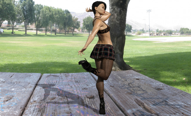 Обои картинки фото 3д графика, люди , people, фон, взгляд, девушка