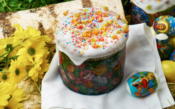 Картинка праздничные пасха кулич