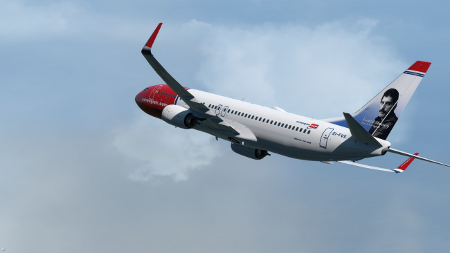 Обои картинки фото boeing 737, авиация, пассажирские самолёты, boeing, 737, freddie, mercury, самолет, пассажирский, аэрография