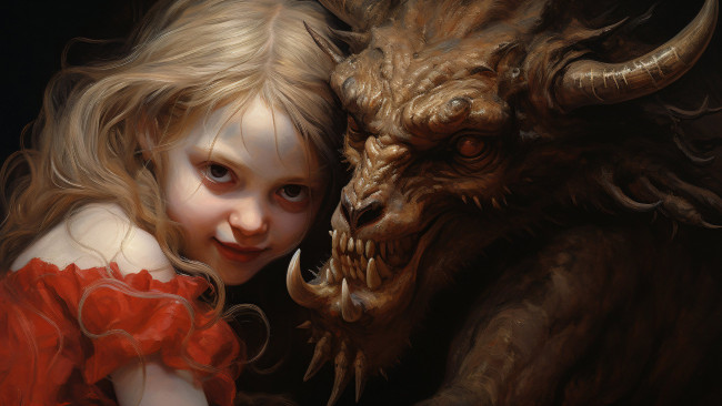 Обои картинки фото фэнтези, красавицы и чудовища, нейросети, графика, нейроарт, ai, art, нейронные, сети, рисунки, нейро, искусство