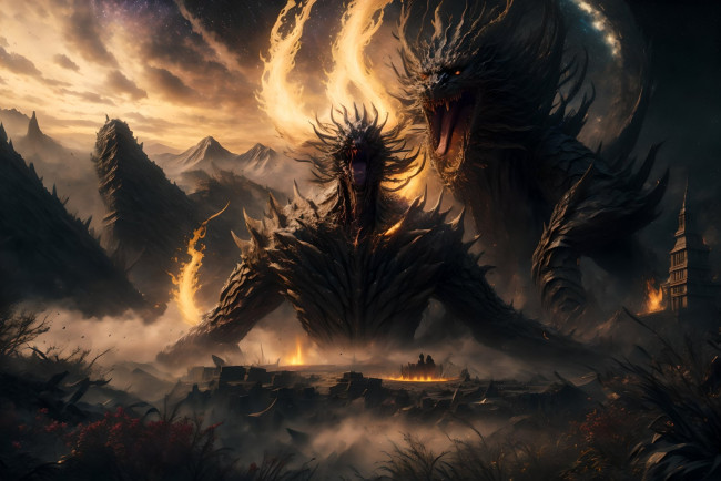 Обои картинки фото фэнтези, существа, нейросети, графика, нейроарт, ai, art, нейронные, сети, рисунки, нейро, искусство