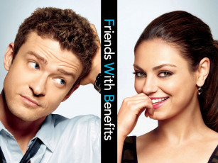 Картинка кино фильмы friends with benefits лица надпись актёры