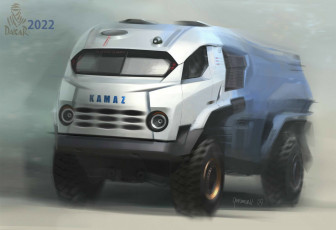 обоя автомобили, 3д, камаз