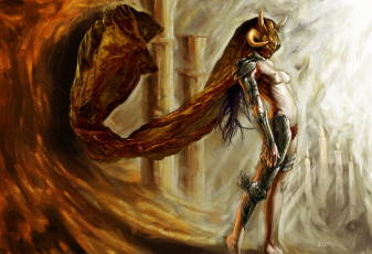 Картинка фэнтези девушки маска