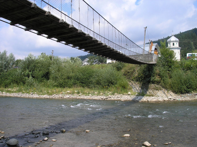 Обои картинки фото города, мосты, река, мост