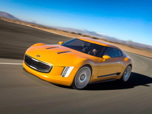 Картинка автомобили kia gt4 stinger 2014г желтый