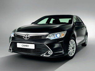 обоя автомобили, toyota, 2014г, темный, camry, cis-spec, v6