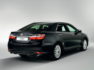 обоя автомобили, toyota, cis-spec, v6, camry, темный, 2014г