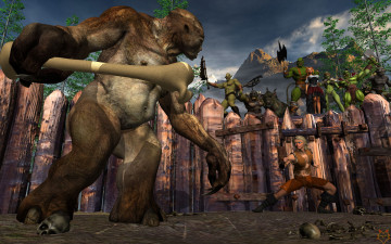 Картинка 3д+графика фантазия+ fantasy мужчина существо драка