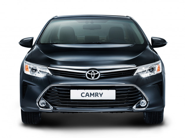 Обои картинки фото автомобили, toyota, темный, 2014г, cis-spec, camry