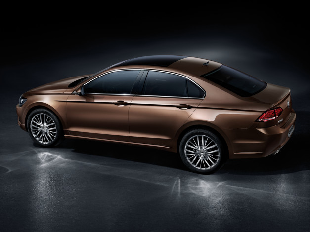 Обои картинки фото автомобили, volkswagen, 2014г, lamando, коричневый