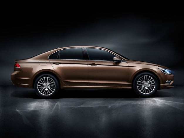Обои картинки фото автомобили, volkswagen, 2014г, lamando, коричневый