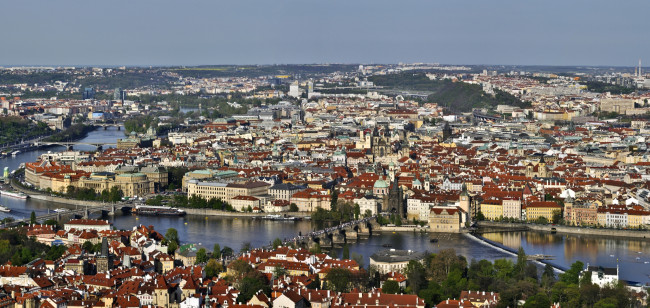 Обои картинки фото города, прага , Чехия, панорама