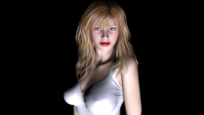 Обои картинки фото brooklyn, 3д графика, люди , people, девушка, взгляд, блондинка